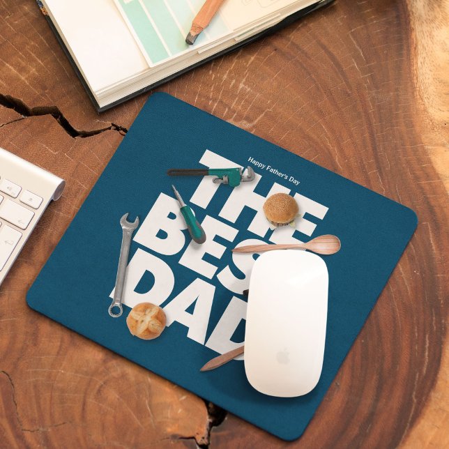 Personalise Happy Father's Day | The Best Dad-Dark Mouse Pad (Creator Uploaded)
