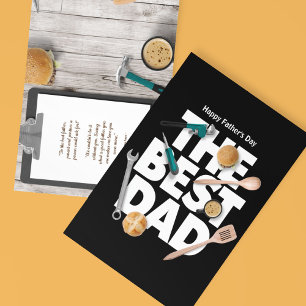 Personalise Happy Father's Day   The Best Dad-Dark Postcard