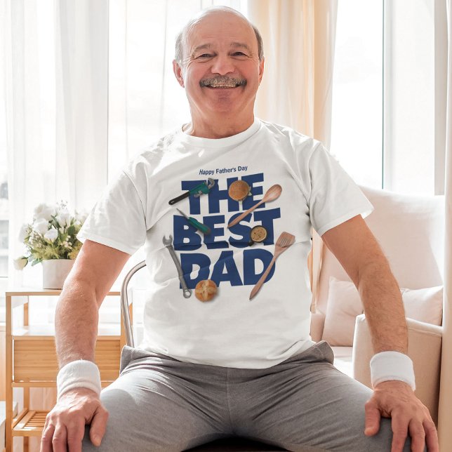 Personalise Happy Father's Day | The Best Dad T-Shirt (Creator Uploaded)