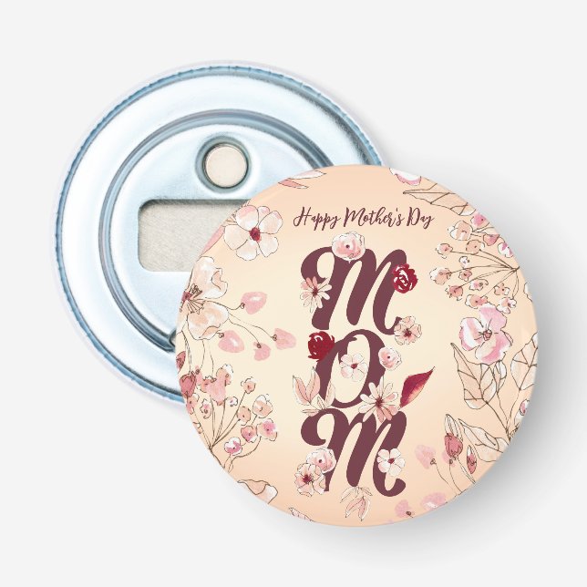 Personalise Happy Mother's Day Mum Bottle Opener (Front)