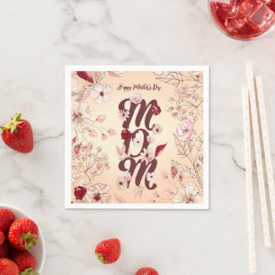 Personalise Happy Mother's Day Mum Napkin