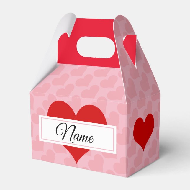 Personalise, Heart of Love Favour Box (Front Side)