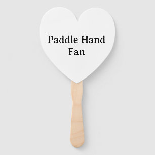 personalise Heart Paddle Hand Fan