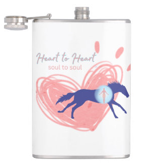 Personalise Heart to Heart, Soul to Soul Healing Hip Flask