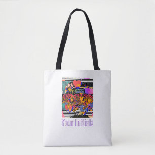 Personalise Hearts Flowers Stars Tote Bag