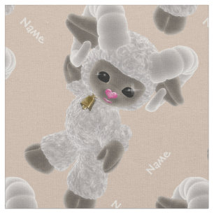 Personalise Hello Baby Plush Toy Ram Brown Fabric