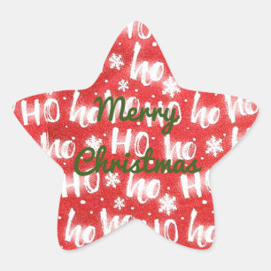 Personalise HO HO HO Christmas Holiday Stickers