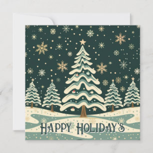 Personalise Holiday Christmas Tree Card