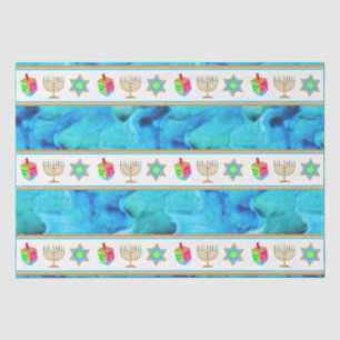 Personalise Holiday HANUKKAH Blue Tissue Paper