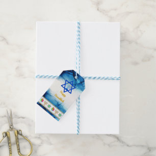 Personalise Holiday HAPPY HANUKKAH Gift Tag