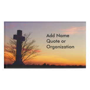 (Personalise) Holy Cross at Sunset Name Tag