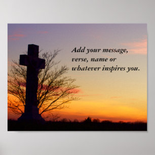 (Personalise) Holy Cross at Sunset Poster