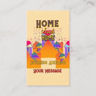 Personalise Home Sweet Home Real Estate  Business Card