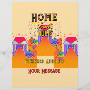 Personalise Home Sweet Home Real Estate Flyer Custom Letterhead