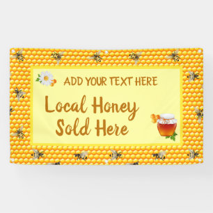 Personalise Honey Business Local Honey Sold Here Banner