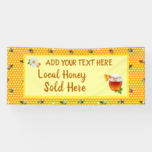 Personalise Honey Business Local Honey Sold Here Banner
