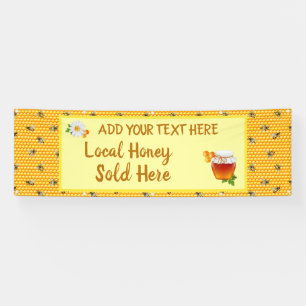 Personalise Honey Business Local Honey Sold Here Banner
