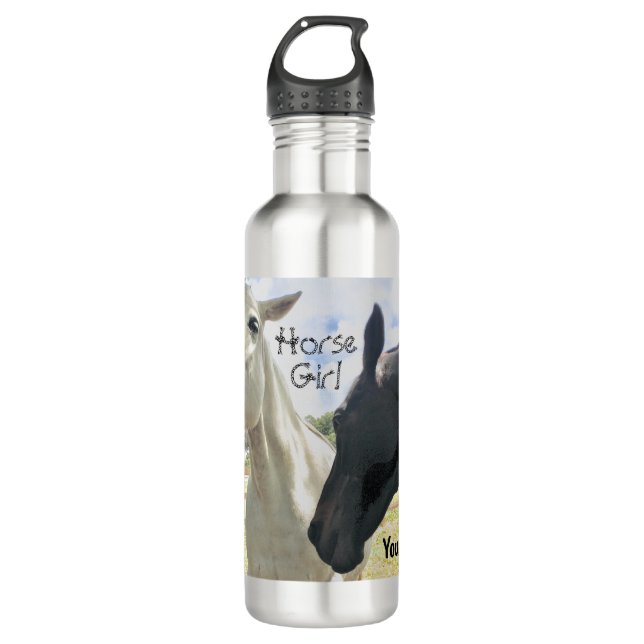 Personalise - Horse Girl - Funny horse 710 Ml Water Bottle (Front)