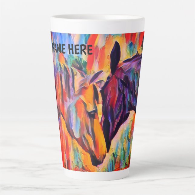 Personalise Horse lovers Latte Mug (Front)