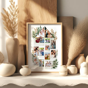Personalise House Family Photo Collage Poster