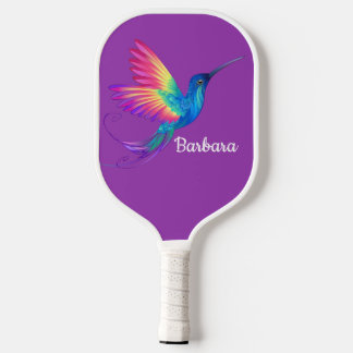 Personalise Hummingbird  Purple Pickleball Paddle