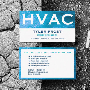 Personalise HVAC  Heating Air Conditioning Cooling Business Card