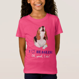 Personalise I Love Howling Beagles T-Shirt
