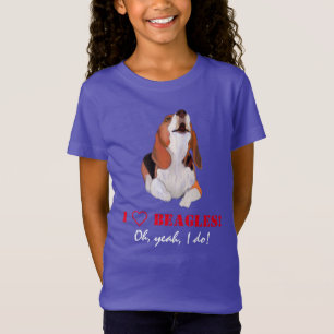 Personalise I Love Howling Beagles T-Shirt 