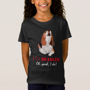 Personalise I Love Howling Beagles T-Shirt 