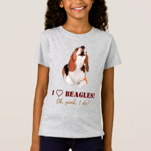 Personalise I Love Howling Beagles T-Shirt
