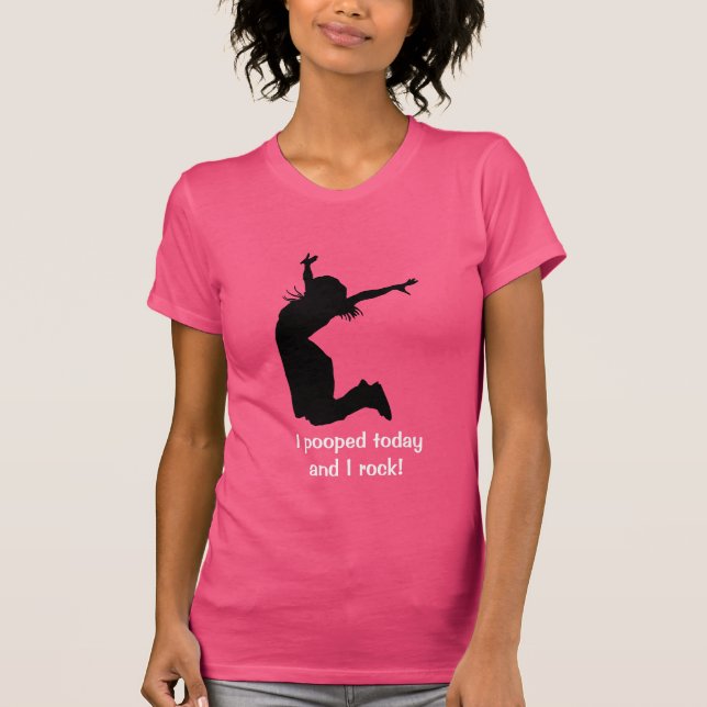 Personalise I Pooped Today with a Name Unique Gift T-Shirt (Front)