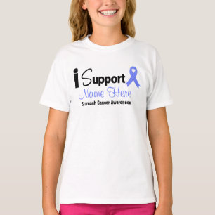 Personalise I Support Stomach Cancer Awareness T-Shirt