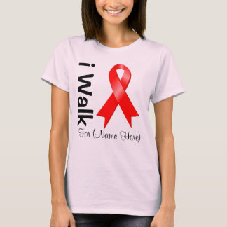 Personalise I Walk For AIDS  Awareness T-Shirt