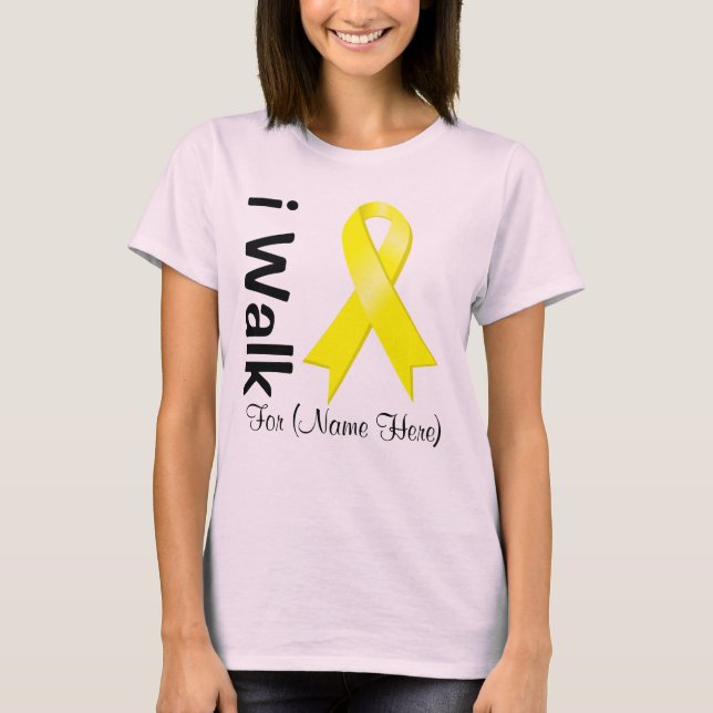Personalise I Walk For Suicide Prevention T-Shirt (Front)