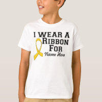 Personalise I Wear a Gold Ribbon