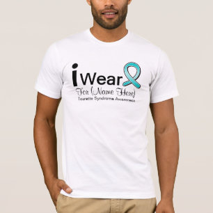 Personalise I Wear a Tourette Syndrome Ribbon T-Shirt