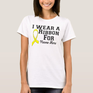 Personalise I Wear a Yellow Ribbon T-Shirt