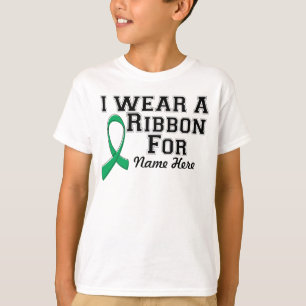Personalise I Wear an Emerald Green Ribbon T-Shirt
