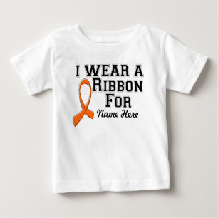 Personalise I Wear an Orange Ribbon Baby T-Shirt