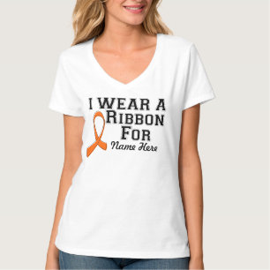 Personalise I Wear an Orange Ribbon T-Shirt
