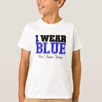 Personalise I Wear Blue Ribbon Colon Cancer