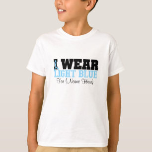 Personalise I Wear Light Blue Prostate Cancer T-Shirt
