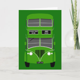 Personalise Iconic Blackpool Double Decker Bus Card
