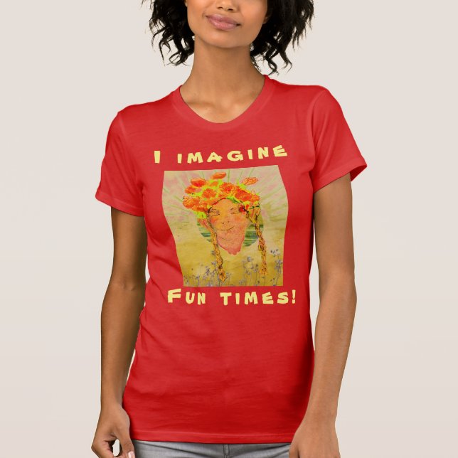 Personalise Image & 2-lines positive Dreams T-Shirt (Front)