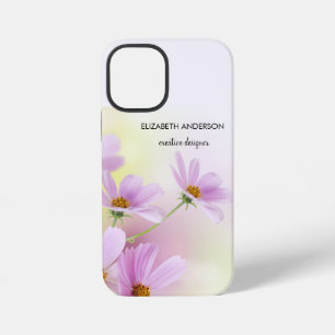 Personalise Image & Pink Flower Watercolor iPhone 12 Mini Case