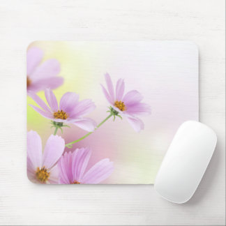 Personalise Image & Pink Flower Watercolor Mouse Pad