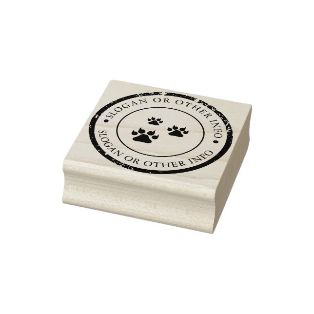 Personalise imprints of an animals paw rubber stam stamp (Stamp)