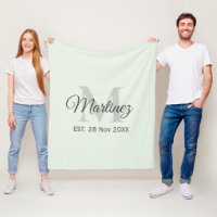Personalise inital and family name date custom