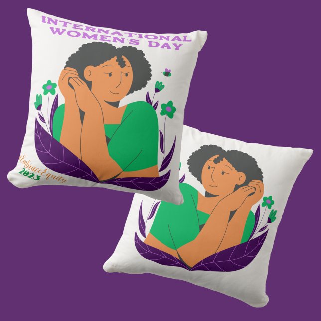 Personalise International Women's Day Throw Pillow (Creator Uploaded)