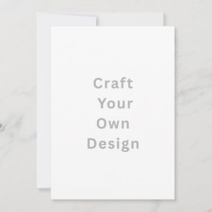 Personalise Invitation, Size: 5" x 7" Paper White  Invitation